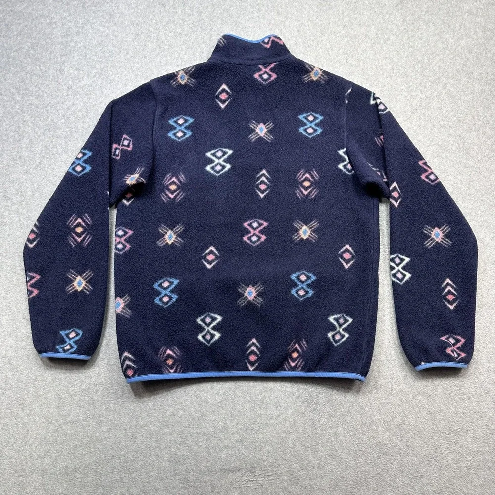 Patagonia Lightweight Synchilla Snap T Pullover Women Small Geometric Aztec SSNE